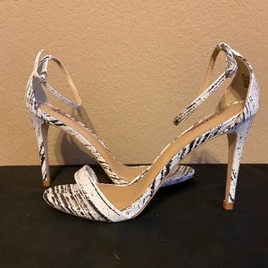 Zebra Print Strappy Heeled Sandal